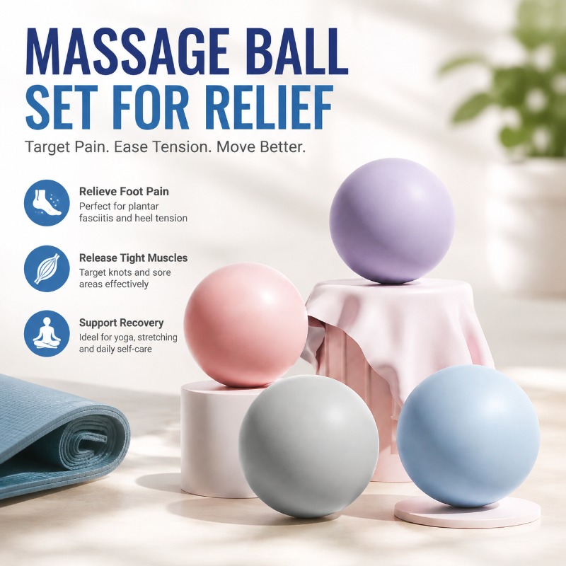 Pilates Yoga Reformer - Silicone Fitness Fascia Ball Solid Massage