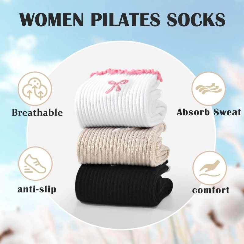 Pilates Is Yoga - Professional Yoga Socks, Cotton Strap Silicone