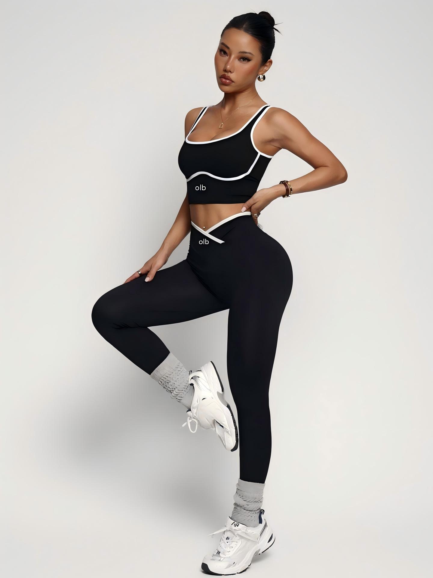 Yoga Strap Cotton - 2-piece new sports bra vest pants
