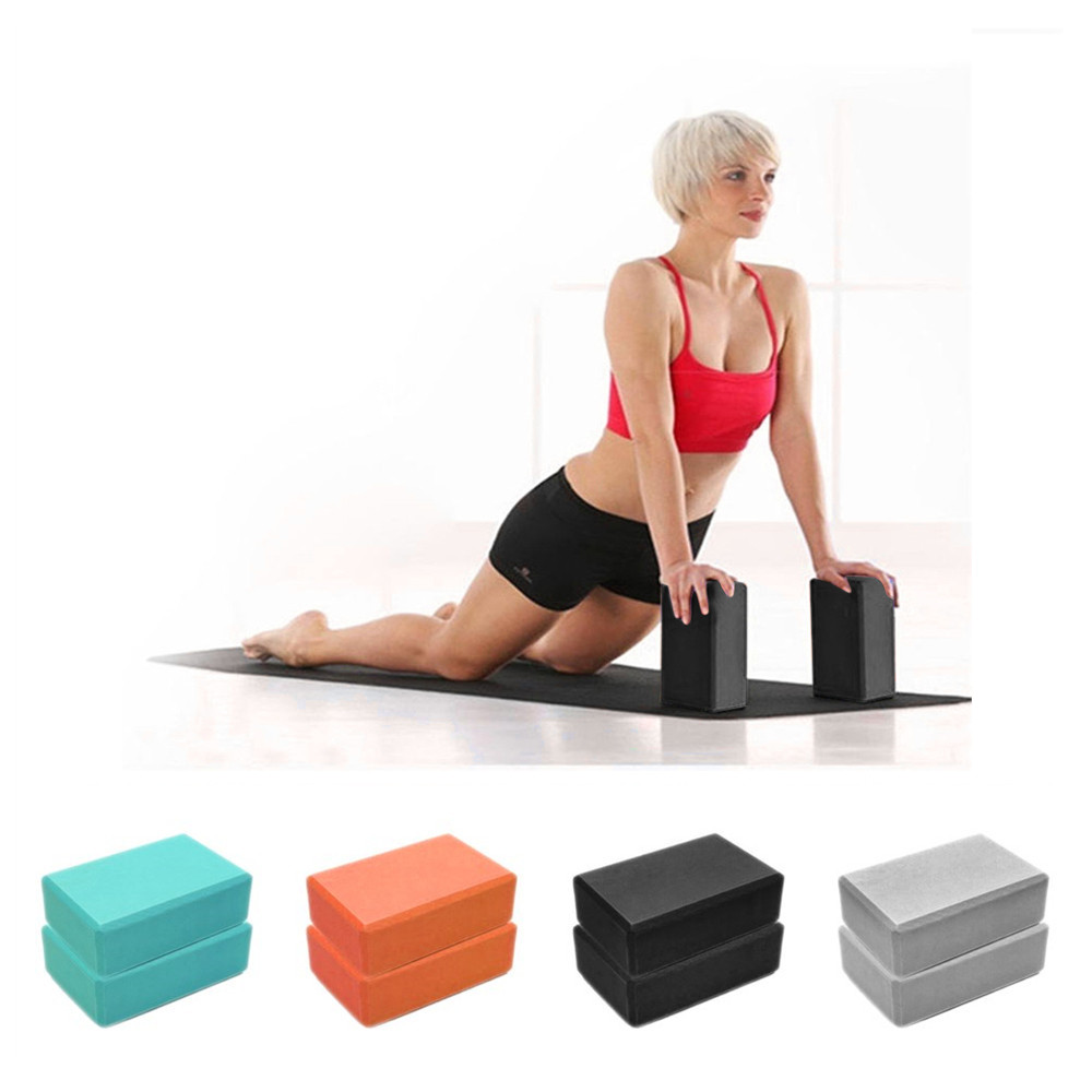 Pilates Yoga Block Exercises - Colored EVA Yoga Block Brick Non-Slip