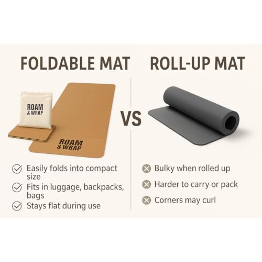 Travel yoga mat: cork, natural - Pilates Yoga Go ulasan dan harga