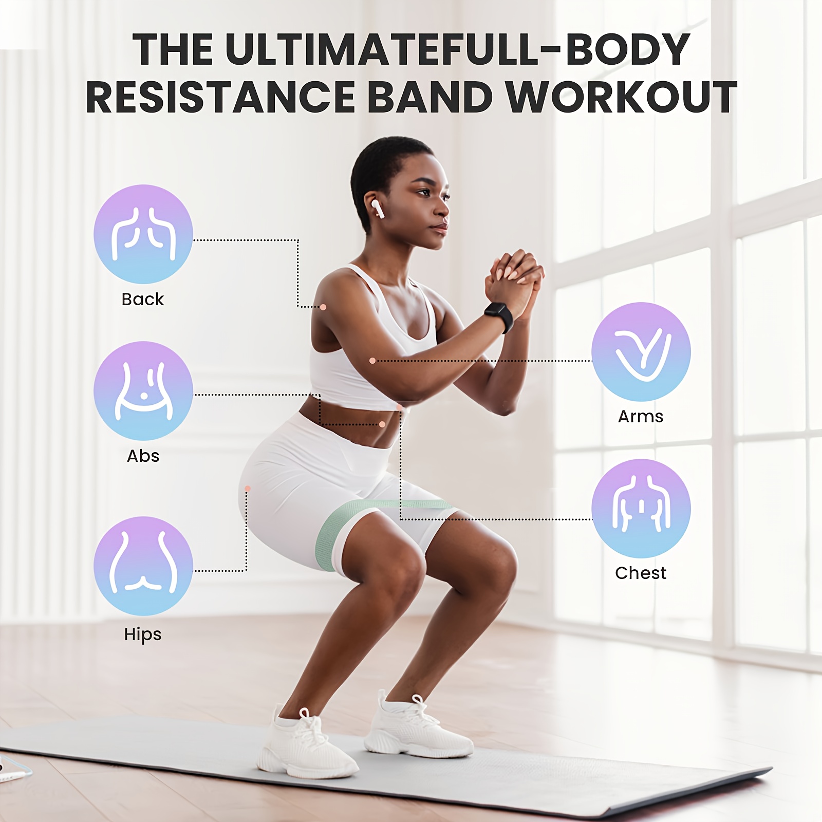 Fitness Resistance Bands with  - Pilates Yoga Kit ulasan dan harga