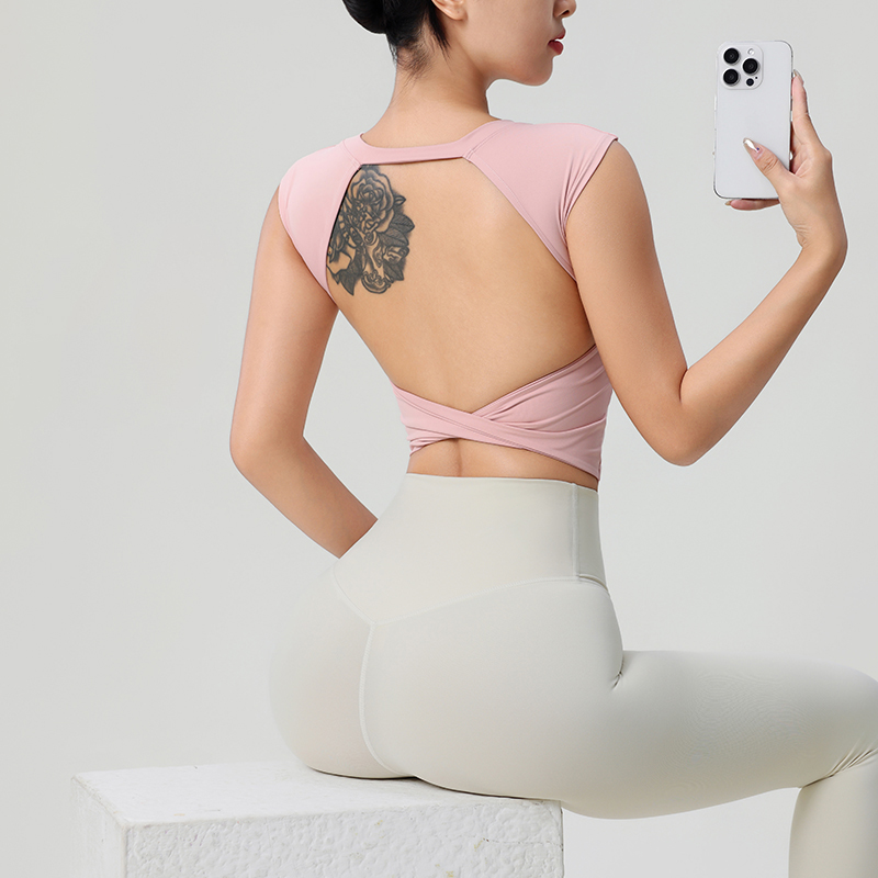 Women's Backless Fitness Cloth - Yoga Strap Cotton ulasan dan harga