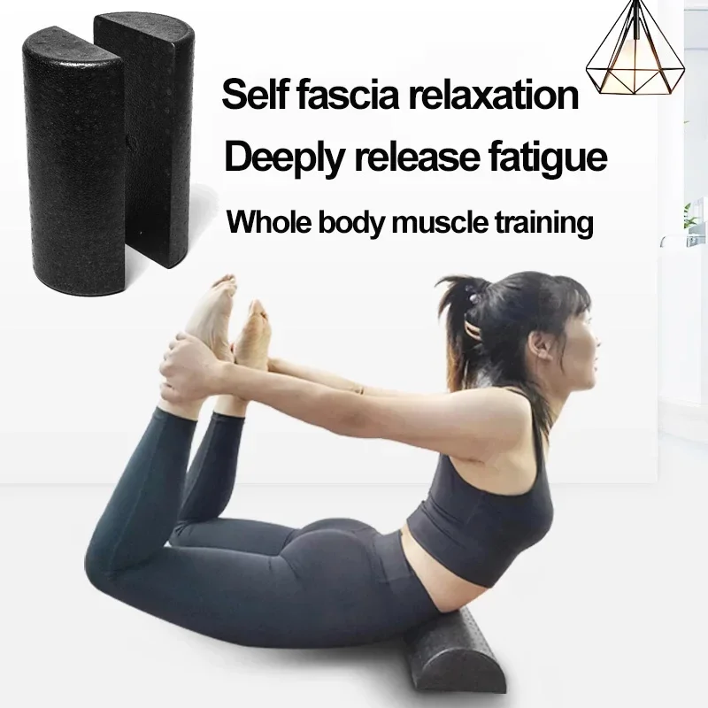 New Half Round Epp Foam Roller - Pilates Yoga Block Exercises ulasan dan harga