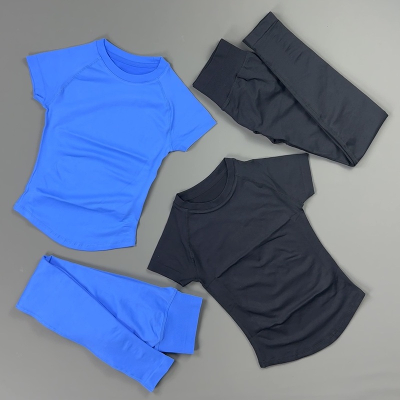2Piece Gym Set Women Raglan Sh - Pilates Yoga Kit ulasan dan harga