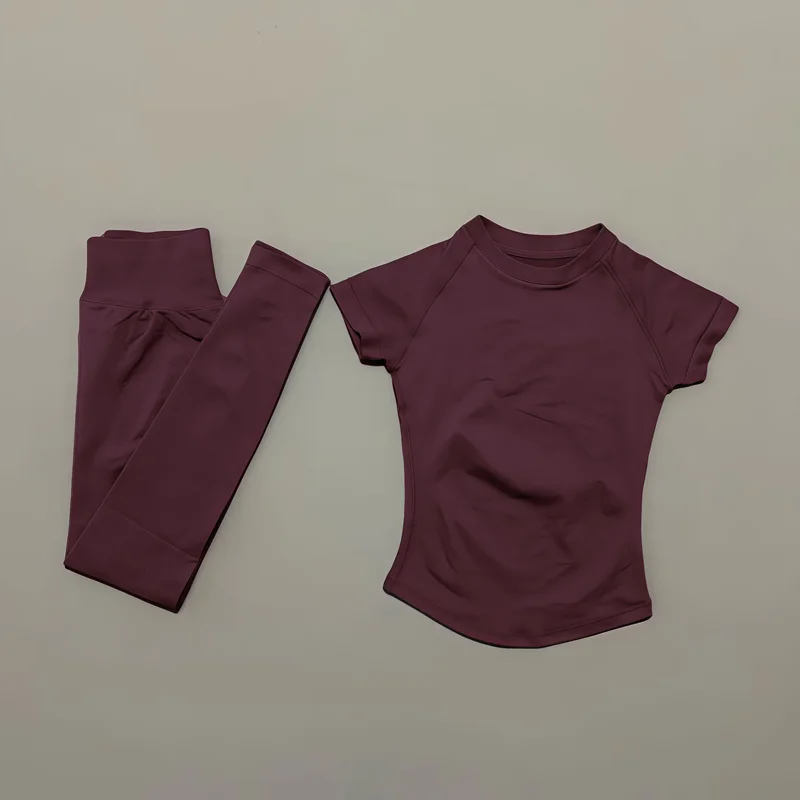 2Piece Gym Set Women Raglan Sh - Pilates Yoga Kit ulasan dan harga