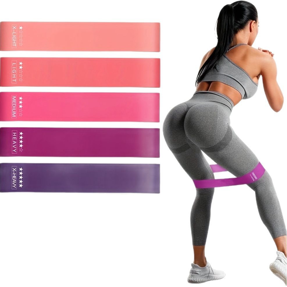 5-Piece Color Resistance Band  - Pilates Yoga Kit ulasan dan harga