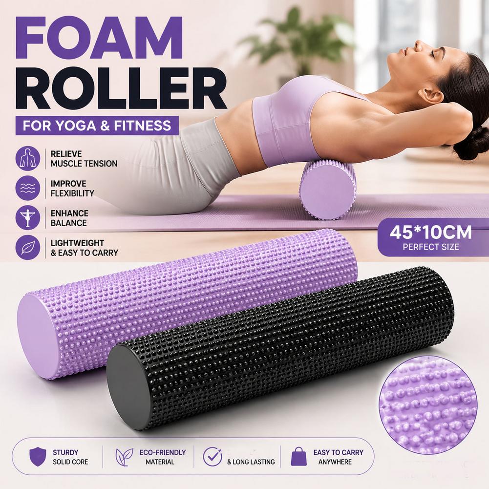 Yoga Foam Roller EVA High Dens - Pilates Yoga Reformer ulasan dan harga