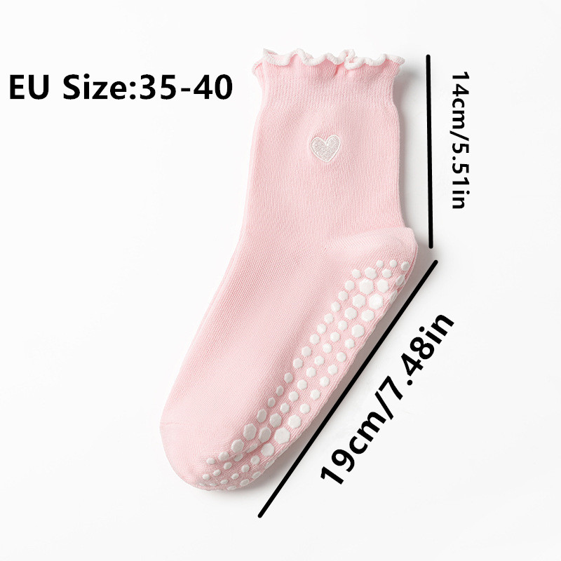 3 Pairs Women Heart Pattern Fr - Pilates Is Yoga ulasan dan harga
